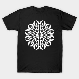 Decorative Mandala Flower White Mandala T-Shirt